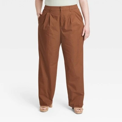 Women's High-Rise Pleat Front Straight Chino Pants - A New Day™ 5 Women's High-Rise Pleat Front Straight Chino Pants - A New Day™ - Image 3