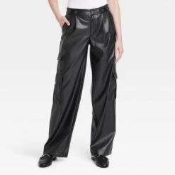 Women's High-Rise Straight Faux Leather Cargo Pants - A New Day™ Black 8 Women's High-Rise Straight Faux Leather Cargo Pants - A New Day™ Black -women fashion GUEST 05f34dc0 632b 4cf6 b3cd 208c5c798e67