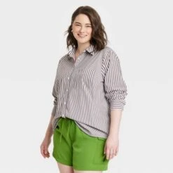 Women's Long Sleeve Relaxed Fit Button-Down Boyfriend Shirt - A New Day™ 9 Women's Long Sleeve Relaxed Fit Button-Down Boyfriend Shirt - A New Day™ -women fashion GUEST 0a603c23 968f 48cb a829 28ec30fd3cee