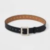Women's Square Buckle Belt - A New Day™ Black -women fashion GUEST 119147f8 702f 44be b974 ba2e80e32750