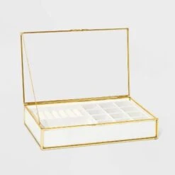 Glass Jewelry Organizer - A New Day™ Gold