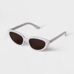 Women's Plastic Round Cateye Sunglasses - A New Day™