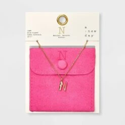 Gold Dipped Cubic Zirconia Initial Pendant Necklace - A New Day™ Gold -women fashion GUEST 17981f70 4670 4a52 afd5 2bf371d20ab5