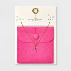 Gold Dipped Cubic Zirconia Initial Pendant Necklace - A New Day™ Gold -women fashion GUEST 1ad4ca1b fdb1 4360 8861 0782b7aa09c4