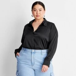 Women's Long Sleeve Button-Front Shirt - A New Day™ 15 Women's Long Sleeve Button-Front Shirt - A New Day™ -women fashion GUEST 1b86a52e cc73 4930 a31b 25638b8d413d