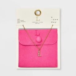 Gold Dipped Cubic Zirconia Initial Pendant Necklace - A New Day™ Gold -women fashion GUEST 20516810 fe80 48ea 84c9 d743c5f6b465