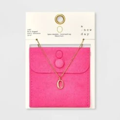 Gold Dipped Cubic Zirconia Initial Pendant Necklace - A New Day™ Gold -women fashion GUEST 2e3195ae 4651 4307 8de7 3a81989ddb91