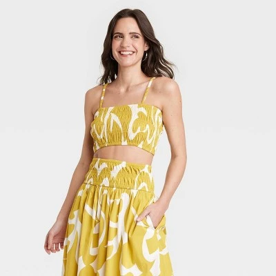 Women's Slim Fit Smocked Tiny Top - A New Day™ 6 Women's Slim Fit Smocked Tiny Top - A New Day™ - Image 4