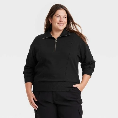 Women's Quarter Zip Sweatshirt - A New Day™ 5 Women's Quarter Zip Sweatshirt - A New Day™ - Image 3