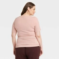 Women's Elbow Sleeve Slim Fit Crew Neck T-Shirt - A New Day™