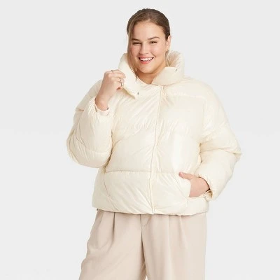 Women's Short Relaxed Puffer Jacket - A New Day™ 7 Women's Short Relaxed Puffer Jacket - A New Day™ - Image 5