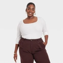 Women's Long Sleeve Slim Fit T-Shirt - A New Day™ 13 Women's Long Sleeve Slim Fit T-Shirt - A New Day™ -women fashion GUEST 31f1112c 0922 4993 9047 62cd3d928e45