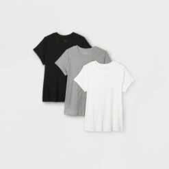 Women's Short Sleeve Ribbed 3pk Bundle T-Shirt - A New Day™ Black/White/Gray 9 Women's Short Sleeve Ribbed 3pk Bundle T-Shirt - A New Day™ Black/White/Gray -women fashion GUEST 36ae0ed8 d805 4d39 9050 290cef116809