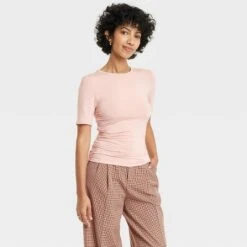 Women's Elbow Sleeve Slim Fit Crew Neck T-Shirt - A New Day™ -women fashion GUEST 39dfa316 c55b 42d8 b3c2 fe6b366c038c