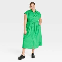Women's Short Sleeve Midi Dress - A New Day™ -women fashion GUEST 3f959415 3703 40d6 9325 34b7a30e2a23
