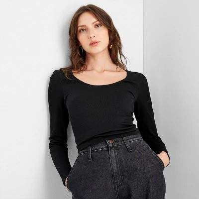 Women's Long Sleeve Slim Fit Reversible Seamless T-Shirt - A New Day™ 5 Women's Long Sleeve Slim Fit Reversible Seamless T-Shirt - A New Day™ - Image 3