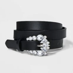 Women's Gemstone Skinny Belt - A New Day™ Black 7 Women's Gemstone Skinny Belt - A New Day™ Black -women fashion GUEST 4620faaa eaa1 4692 a5f3 106d2b976230