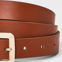 Women's Chunky Center Bar Buckle Belt - A New Day™ Brown -women fashion GUEST 49a1fb0e 2d49 4de4 a1cd ec64d9a0fce8