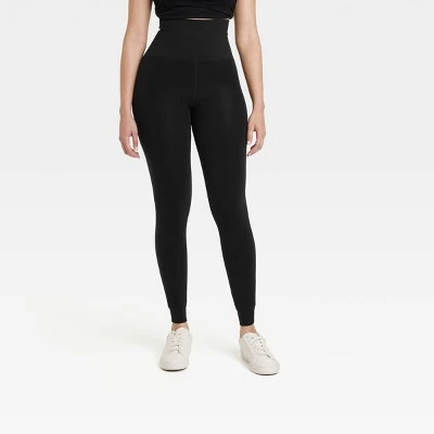 Women's High Waisted Seamless Faux Fur Lined Leggings - A New Day™ Black 5 Women's High Waisted Seamless Faux Fur Lined Leggings - A New Day™ Black - Image 3