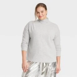 Women's Long Sleeve Mock Turtleneck T-Shirt - A New Day™ -women fashion GUEST 52e1d91a b564 41d6 b105 5bc6771c7e40