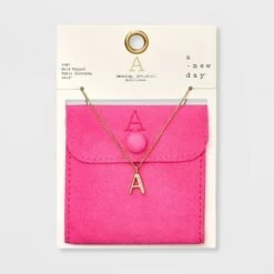 Gold Dipped Cubic Zirconia Initial Pendant Necklace - A New Day™ Gold -women fashion GUEST 581b6c1a 8197 4faf 8979 2678e5745d24