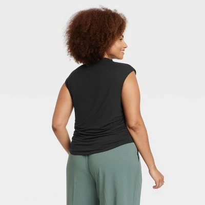 Women's Short Sleeve Side Ruched T-Shirt - A New Day™ 3 Women's Short Sleeve Side Ruched T-Shirt - A New Day™