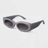 Women's Angular Oval Sunglasses - A New Day™ Silver -women fashion GUEST 5b257b94 8cd8 4b0c 8916 3f65fb847984