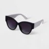 Women's Two-Tone Cateye Sunglasses - A New Day™ Black -women fashion GUEST 5d4a46d0 b320 4c7b 8918 1fb72b678312
