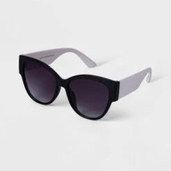 Women's Two-Tone Cateye Sunglasses - A New Day™ Black
