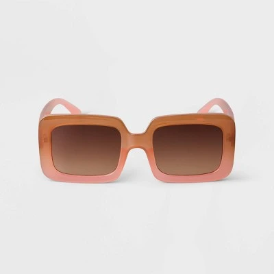 Women's Oversized Plastic Retro Rectangle Sunglasses - A New Day™ 4 Women's Oversized Plastic Retro Rectangle Sunglasses - A New Day™ - Image 2
