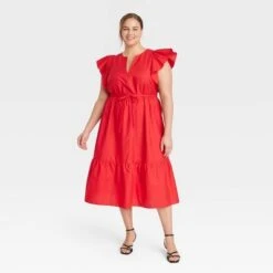 Women's Flutter Short Sleeve Midi Dress - A New Day™ 11 Women's Flutter Short Sleeve Midi Dress - A New Day™ -women fashion GUEST 6860e305 4b55 4395 bef7 dae5942aa43e