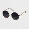 Women's Oversized Metal Round Sunglasses - A New Day™ Gold -women fashion GUEST 694c5337 905e 4f29 a266 cc09bfbe68da