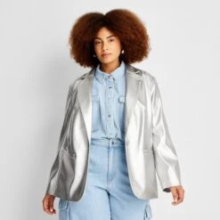 Women's Relaxed Fit Faux Leather Blazer - A New Day™ 9 Women's Relaxed Fit Faux Leather Blazer - A New Day™ -women fashion GUEST 6f132cbc a921 4fb1 a27a 3440a9c4d18f
