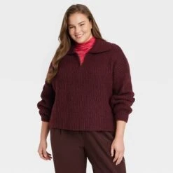 Women's Quarter Zip Pullover Sweater - A New Day™ 8 Women's Quarter Zip Pullover Sweater - A New Day™ -women fashion GUEST 7117302a b424 47ab 9108 11edadc5f02f