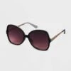 Women's Oversized Angular Butterfly Sunglasses - A New Day™ Black -women fashion GUEST 767125ce 7ec5 4783 92e0 edc4c17832a6