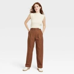 Women's High-Rise Pleat Front Straight Chino Pants - A New Day™ 9 Women's High-Rise Pleat Front Straight Chino Pants - A New Day™ -women fashion GUEST 76ee9ab6 cc49 4d73 b32f 01ed44fff982