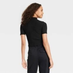 Women's Mock Turtleneck Ribbed Sweater - A New Day™