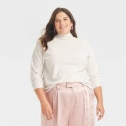 Women's Long Sleeve Mock Turtleneck T-Shirt - A New Day™ -women fashion GUEST 7a400d49 3ce4 4926 a949 656e37c82e5b