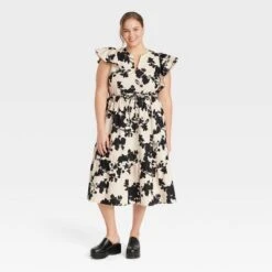 Women's Flutter Short Sleeve Midi Dress - A New Day™ 9 Women's Flutter Short Sleeve Midi Dress - A New Day™ -women fashion GUEST 7ae1d7d7 e328 4e6b a2a7 a4bb0409ba54