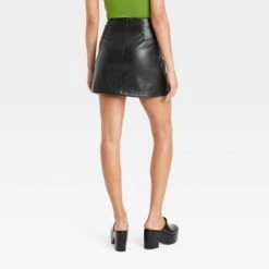 Women's Mini Faux Leather Skirt - A New Dayā¢