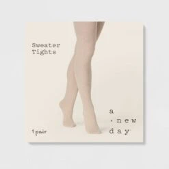 Women's Flat Knit Sweater Tights - A New Day™