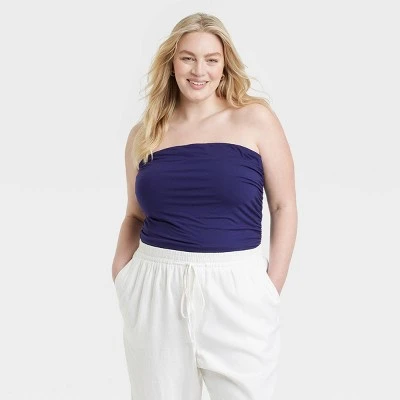 Women's Slim Fit Ruched Tube Top - A New Day™ 6 Women's Slim Fit Ruched Tube Top - A New Day™ - Image 4