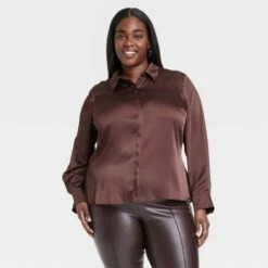 Women's Long Sleeve Button-Front Shirt - A New Day™ 17 Women's Long Sleeve Button-Front Shirt - A New Day™ -women fashion GUEST 82a3e25b 4417 4fe1 8232 a3b365875d33