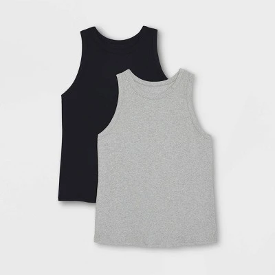 Women's Slim Fit Ribbed 2pk Bundle Tank Top - A New Day™ 6 Women's Slim Fit Ribbed 2pk Bundle Tank Top - A New Day™ - Image 4