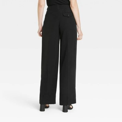 Women's High-Rise Relaxed Fit Full Length Baggy Wide Leg Trousers - A New Day™ 3 Women's High-Rise Relaxed Fit Full Length Baggy Wide Leg Trousers - A New Day™