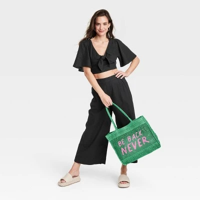 Women's Flutter Short Sleeve Tie-Front Shirt - A New Day™ 4 Women's Flutter Short Sleeve Tie-Front Shirt - A New Day™ - Image 2