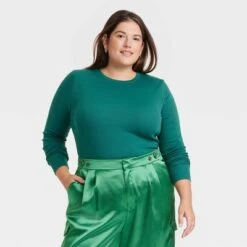 Women's Long Sleeve Slim Fit Crewneck T-Shirt - A New Day™ -women fashion GUEST 9f0d1575 18a2 4ac2 9e29 5ddde24a3d61