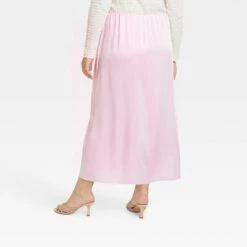 Women's Satin Slip Skirt - A New Day™ Light Pink
