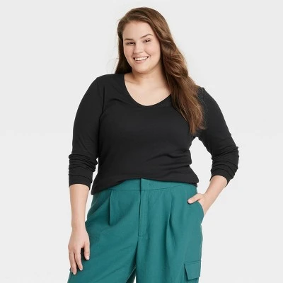 Women's Long Sleeve V-Neck T-Shirt - A New Day™ 6 Women's Long Sleeve V-Neck T-Shirt - A New Day™ - Image 4