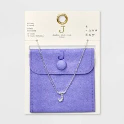 Silver Plated Cubic Zirconia Initial Pendant Necklace - A New Day™ Silver -women fashion GUEST a6f31160 4ed6 486e b5d1 5246ad840fc4